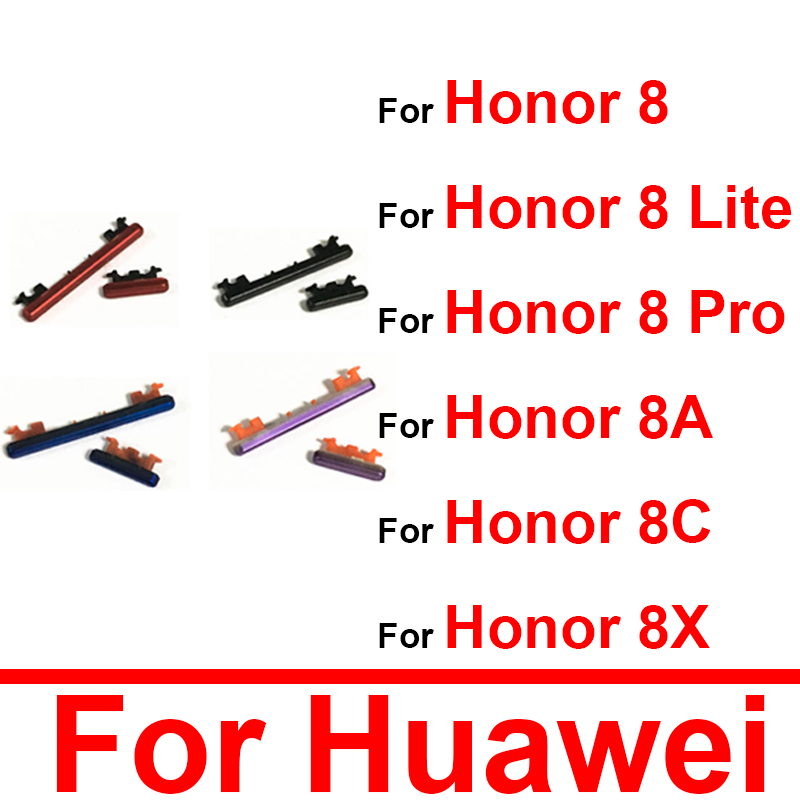 Dành cho huawei honor 8 pro honor 8a 8c 8x honor 8 lite/p8 lite 2017 nút nguồn bật tắt âm lượng lên xuống phím bên