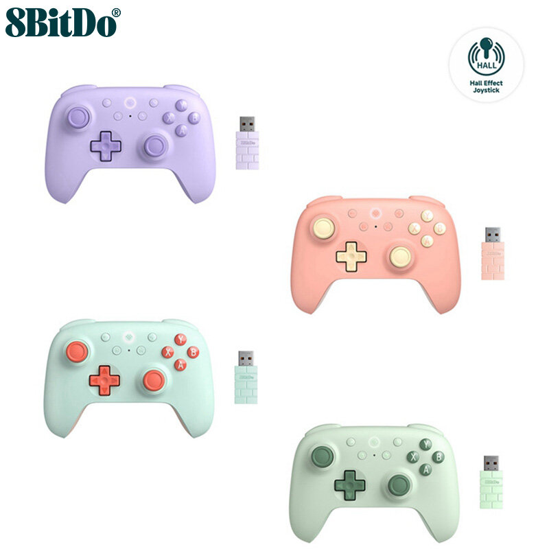 Ban Đầu 8Bitdo Cuối Cùng C 2.4G Bộ điều khiển không dây Gamepad Bluetooth Với Adapter Tương Thích Cho Steam Boong Windows PC Android Raspberry Pi Steamos USB có dây tay cầm chơi game