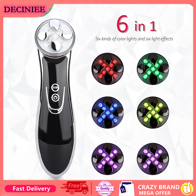 Máy mát xa nâng cơ mặt trị liệu bằng điện mesotherapy bằng sóng vô tuyến rf & ems 6 trong 1 photon vẻ đẹp thiết bị loại bỏ nếp nhăn trẻ hóa da