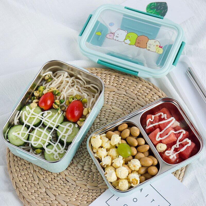 Gambar Multilayer Lunch Box Stainless Steel Insulation Lunch Bento Box Food Container Portable For Kids Picnic School
