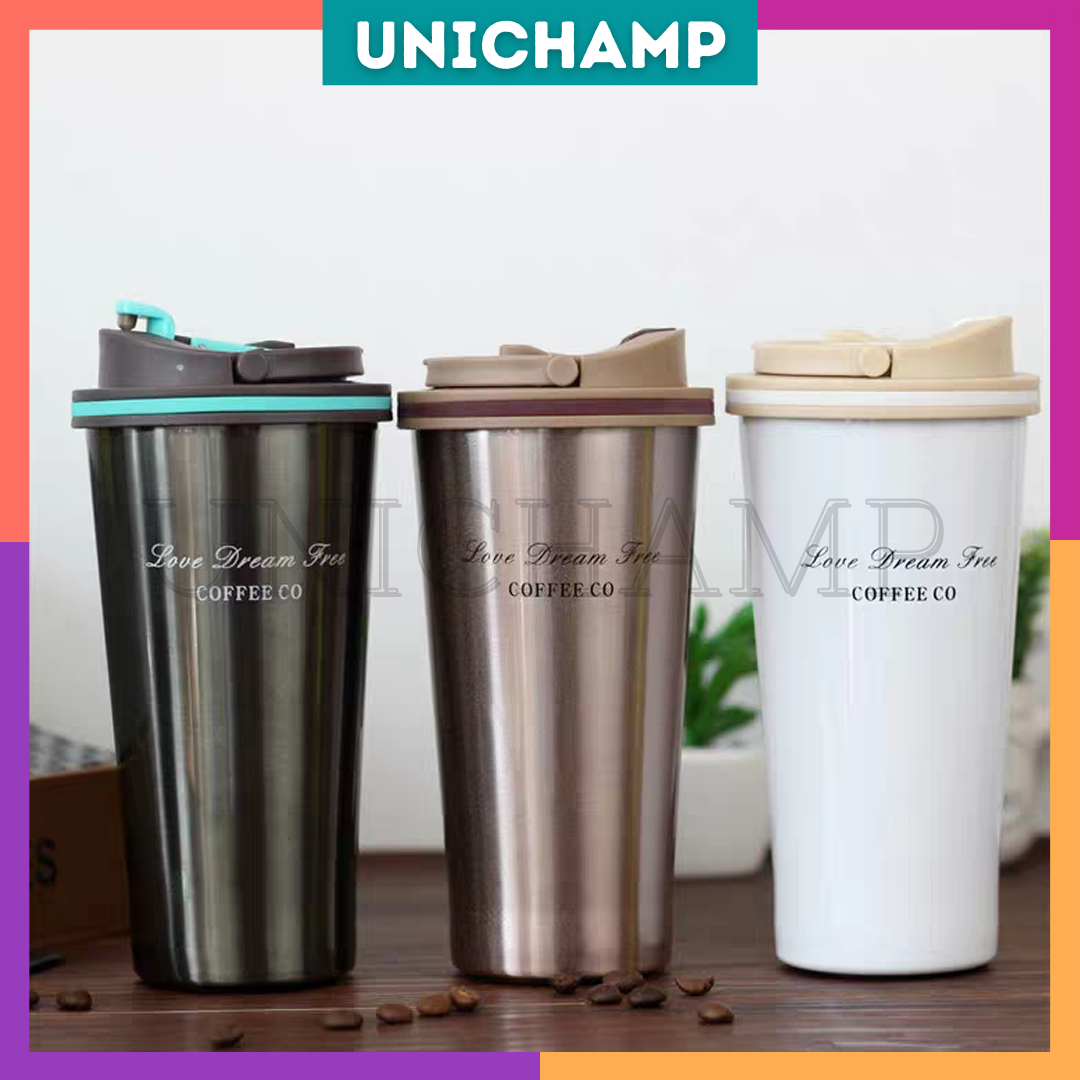Gambar 500ml Stainless Steel Thermo Mug Fashion Tumbler Korean Coffee Modern Design Bottle Tupperwear Drinking Bottle Cup