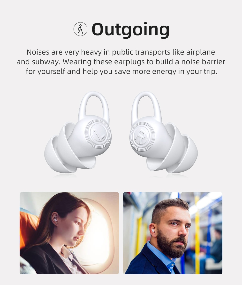Bluedio NE Silicone Ear Plug 40dB Noise Reduction Sound Insulation Ear Protection Anti-noise Sleeping Safety Supplies - White Bluedio NE Silicone Ear Plug 40dB Noise Reduction Sound Insulation Ear Protection Anti-noise Sleeping Safety Supplies - White