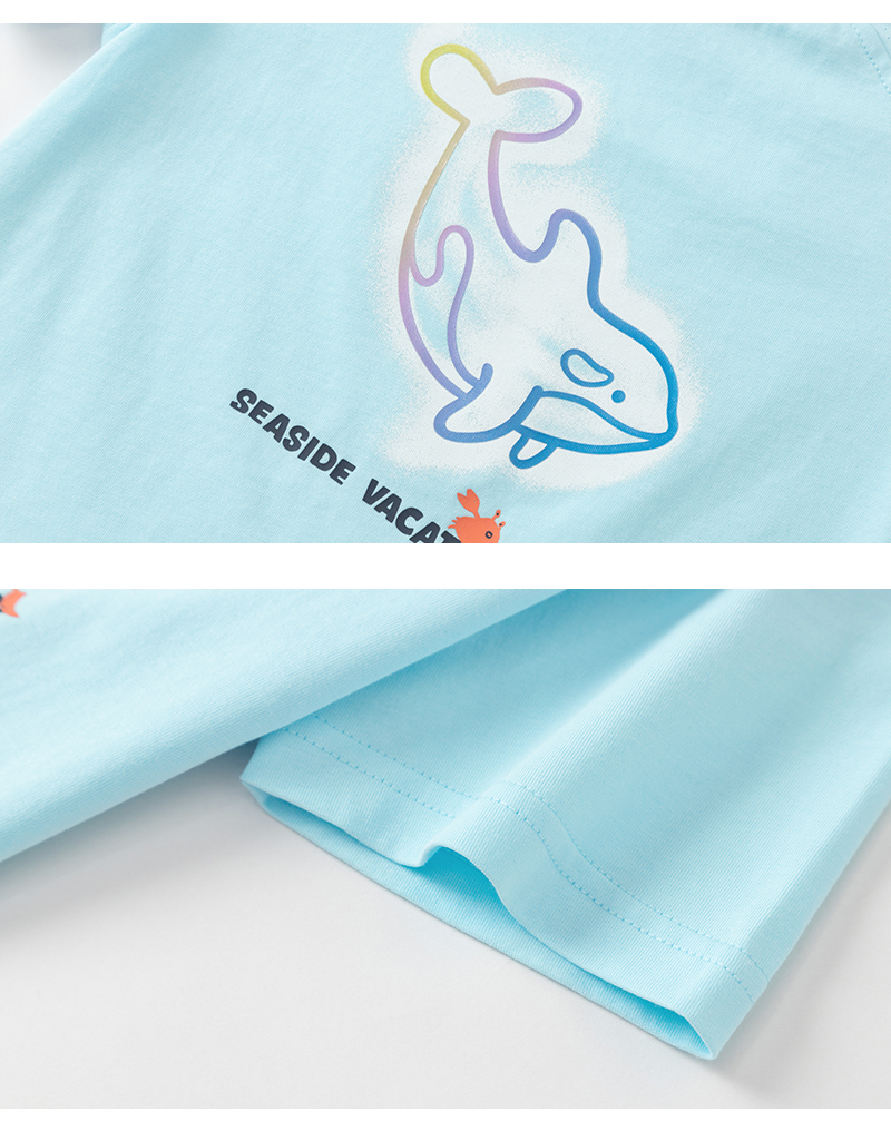 balabala Children Boy Short Sleeve T-Shirt New Style Printed Cotton Summer Wear · v2