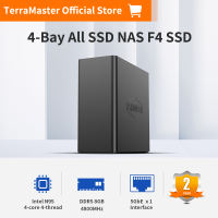 TERRAMASTER F4 SSD NAS Storage - 4Bay All SSD NAS Server N95 QuadCore CPU 8GB DDR5 RAM 5GbE Port Palm-Sized High-Performance Network Attached Storage US Plug(Diskless)