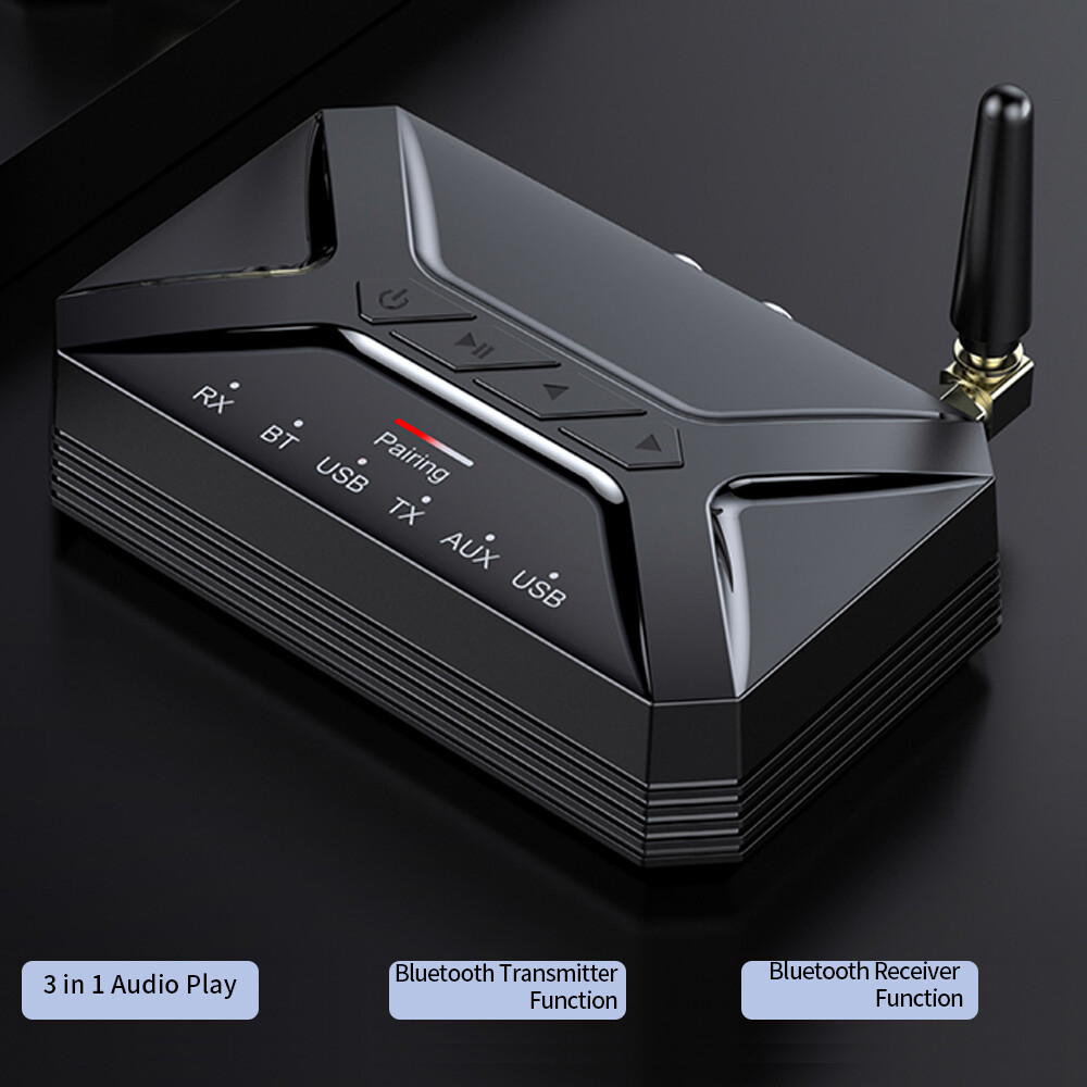 Bộ chuyển đổi thu âm thanh bluetooth 5.0 40m bộ phát âm thanh nổi không dây rca 3.5mm aux u disk với ăng-ten âm thanh bluetooth 5.0
