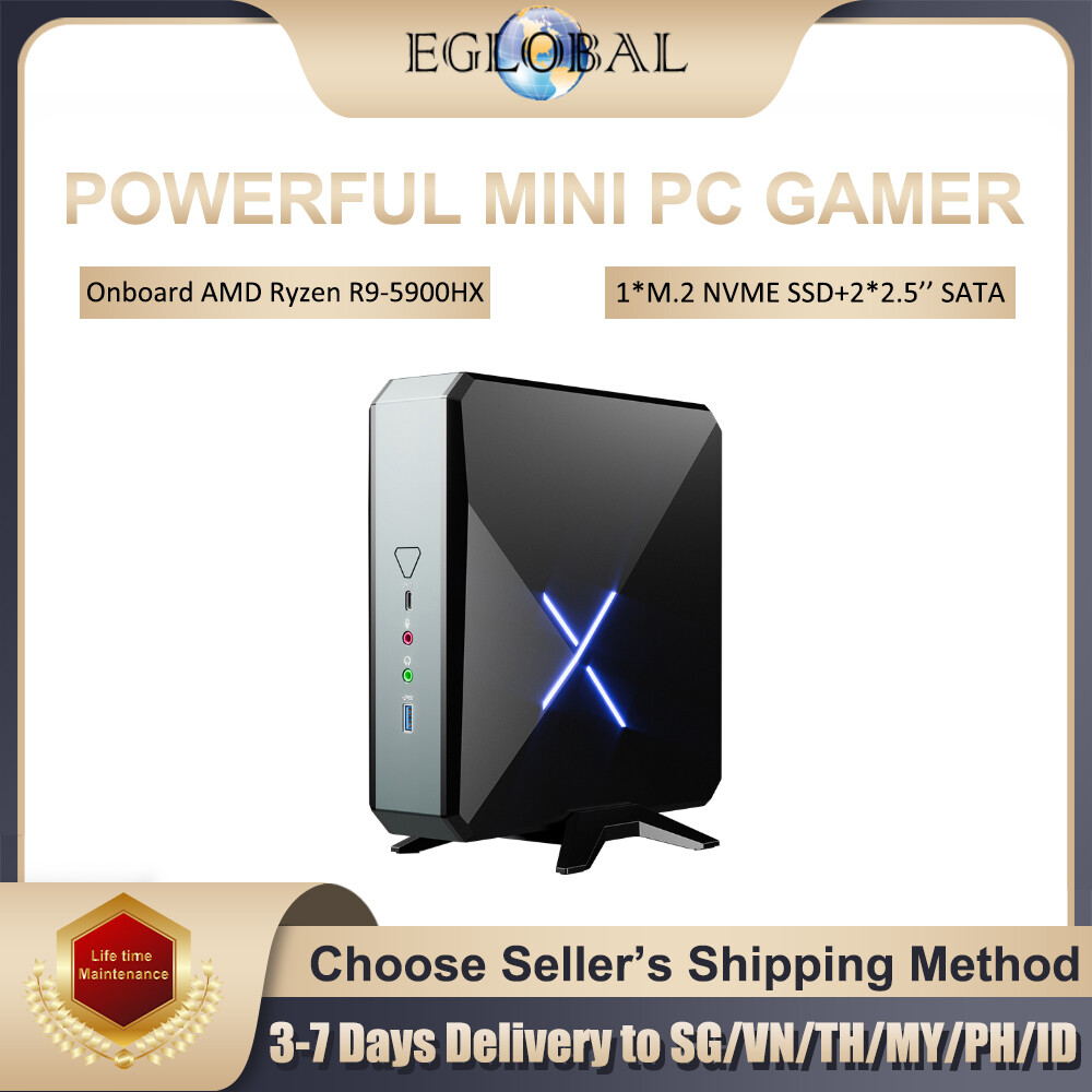 Eglobal Computer Desktop Laptop AMD Ryzen 9 5900HX Max 1TB NVME SSD PCIE 64G DDR4 Wake on LAN Mini PC to office home gaming ราคา 26,416 บาท*ส่งฟรี