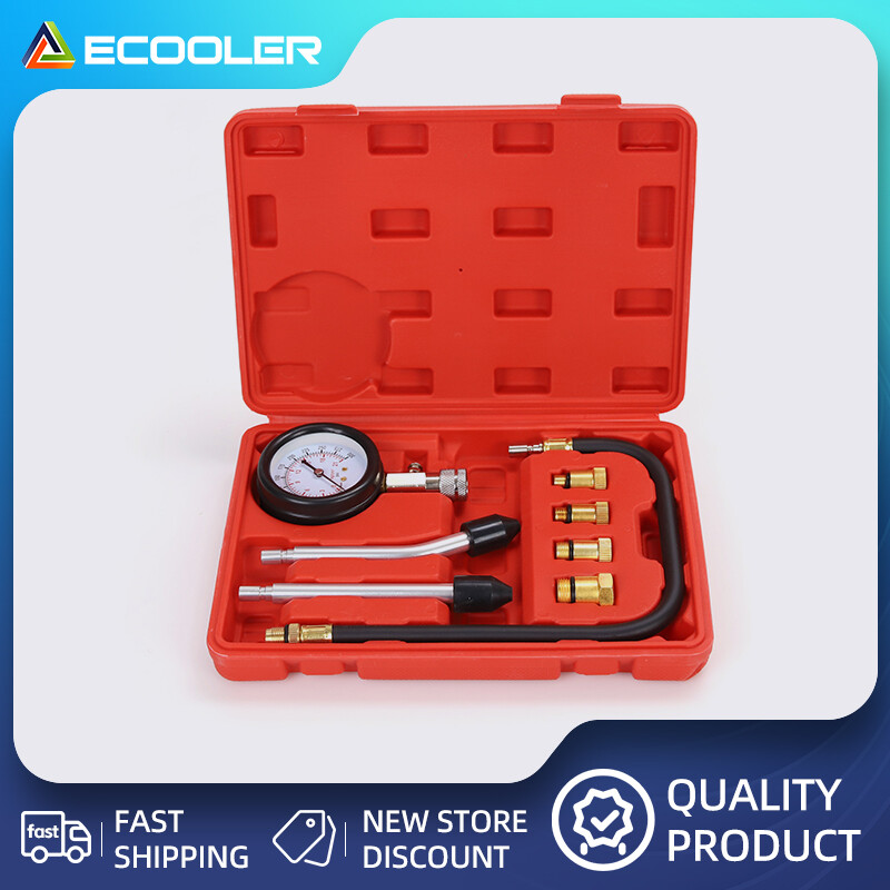Bộ kiểm tra áp suất kit chuyên nghiệp Xăng xi lanh động cơ đồng hồ đo áp suất 0-300 PSI dụng cụ ô tô cho xe máy xe