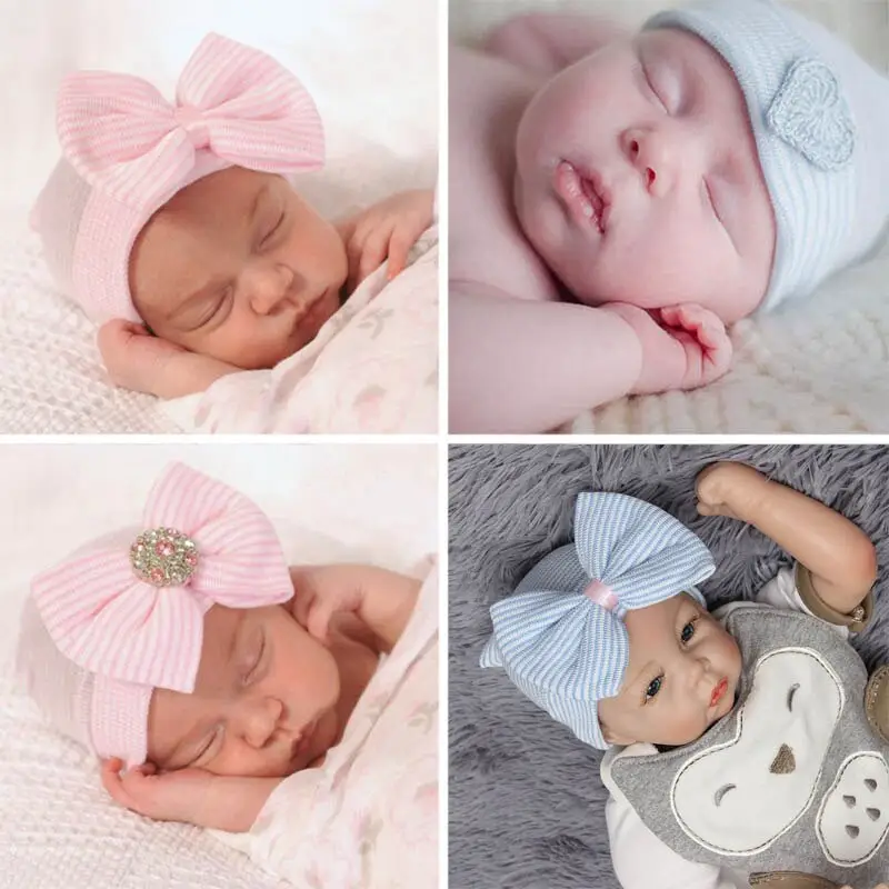 beanie with bow baby