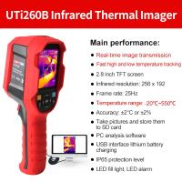 UNI-T UTI260B UTI260A HD 256 x 192 Pixels Industrial Infrared Thermal Imager Camera Temperature Imaging PCB Circuit Electrical Maintenance Floor Heating Tube Testing