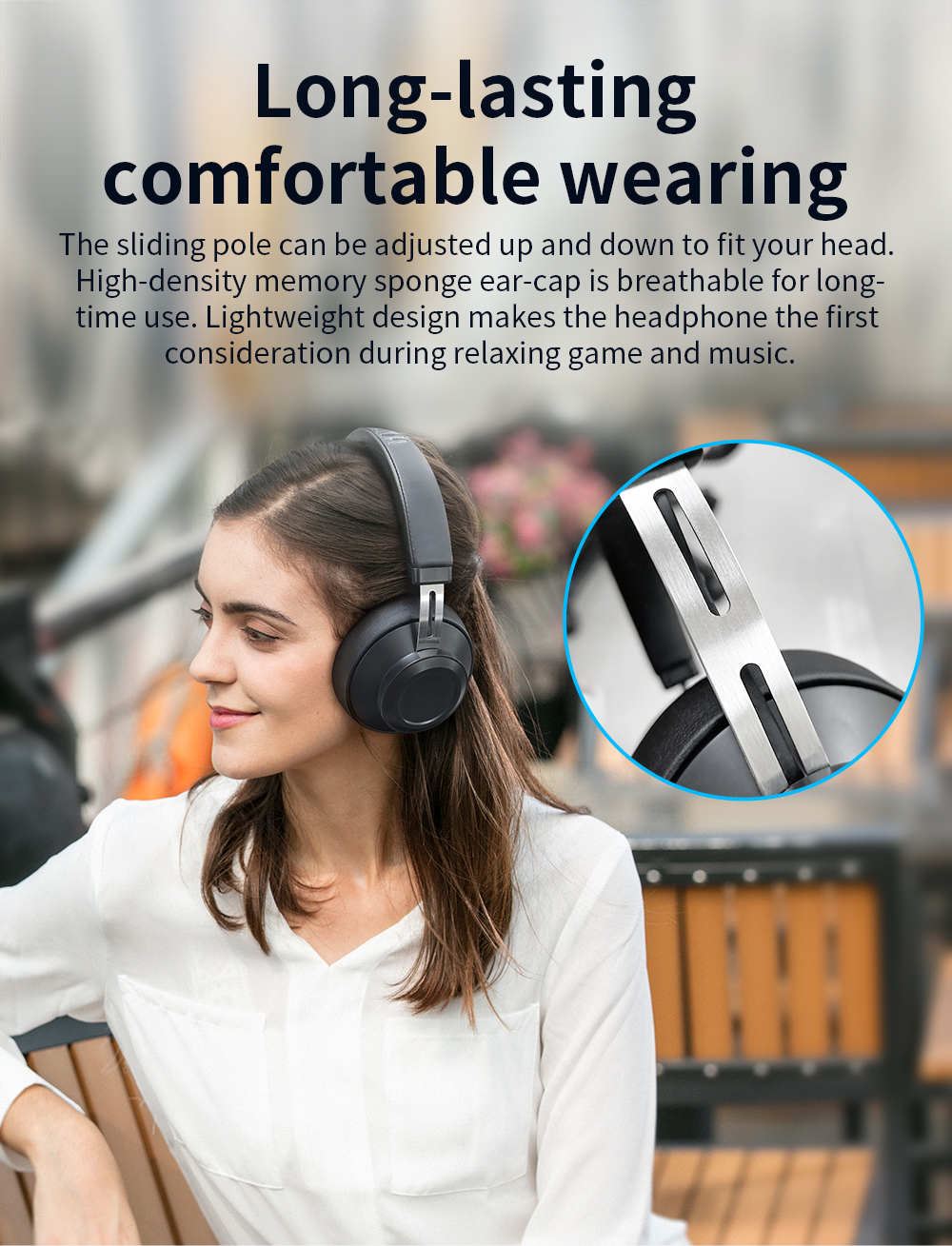 Bluedio BT5 Wireless Bluetooth 5.0 Headphone with 57MM Driver and 15-20 ...