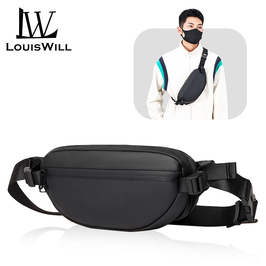 LouisWill Chest Bag Fashion Men Bag Men Crossbody Bags Street Shoulder Bag