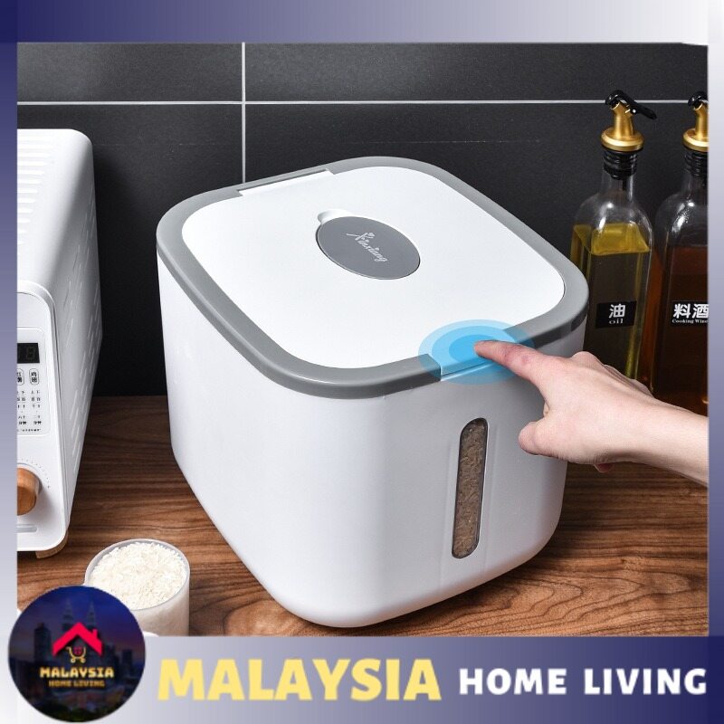 Gambar 5KG 10KG Nano Rice Box Bucket Container Sealed Insect Proof Moisture Proof Multigrain Storage Kitchen Kitchenware Household