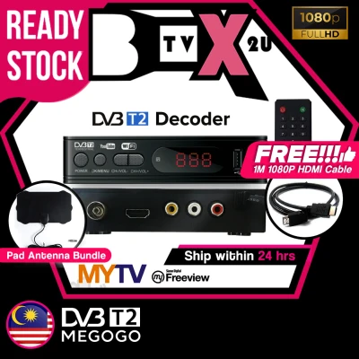 [ FREE HDMI Cable ] MyTV Decoder Megogo TVbox Myfreeview Decoder DVB T2 Digital Signal DVBT2 MY TV HDTV Receiver Support all Malaysia Channels (4)