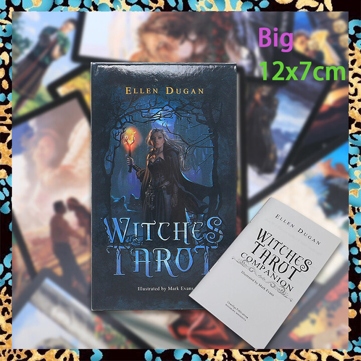 Bộ bài tarot witches kèm sách hướng dẫn bằng giấy | kích thước lớn tiêu chuẩn 12x7cm | bộ bài tarot 78 tờ và sách hướng dẫn phiên bản tiếng anh | tarot oracle card