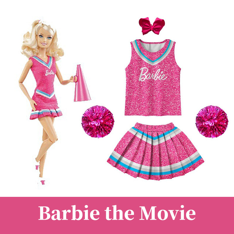 Barbie the Movie Cheerleading Cosplay Costume for Kids Girls Baby