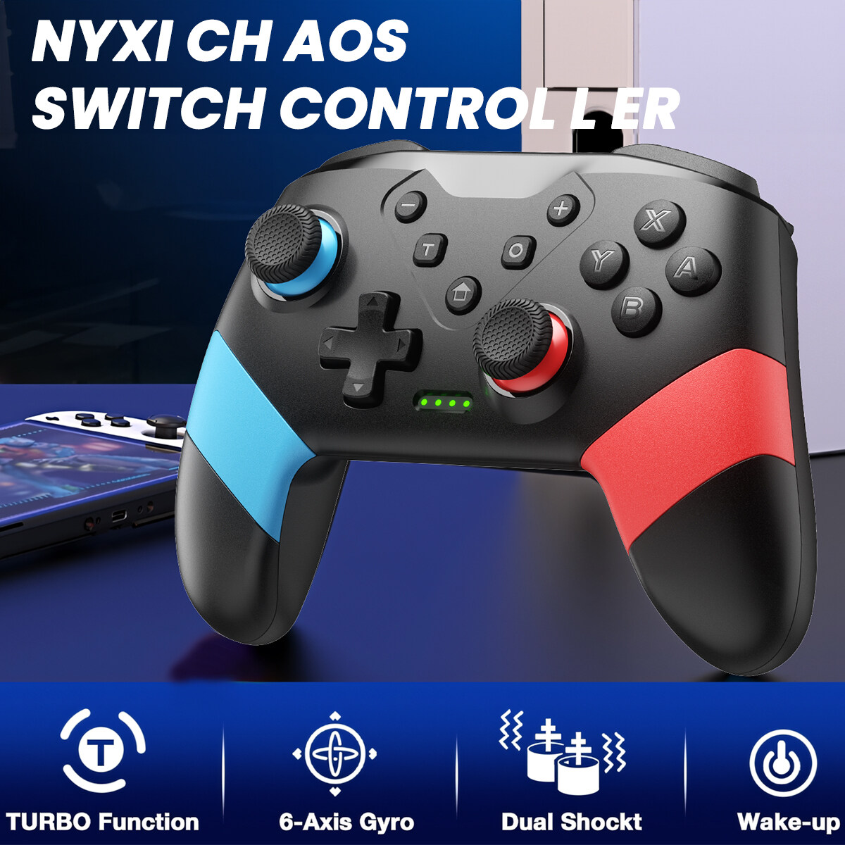 Gaiatop Switch Controllers Compatible with Switch/Lite/OLED, Switch Pro Controller with Programming Motion Control Vibration, Updated Wireless Switch Controller with Wake-up Turbo Screenshot ราคา 499 บาท*ส่งฟรี
