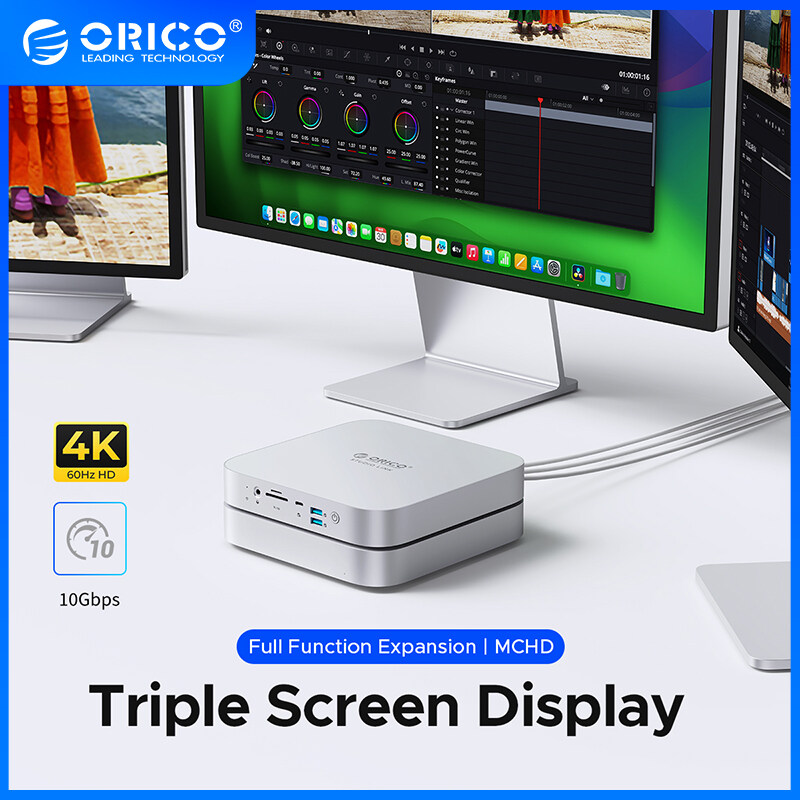 ORICO M.2 NVMe Sata 2.5inch SATA bao vây Loại-C trạm nối cho M2 M3 mini Studio usb3.2 Gen2 SD/TF