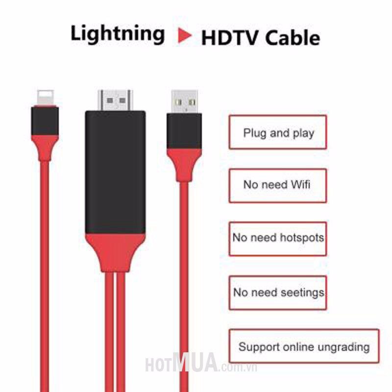Cáp HDMI ra iphone 5 6 7 6plus 7plus 2