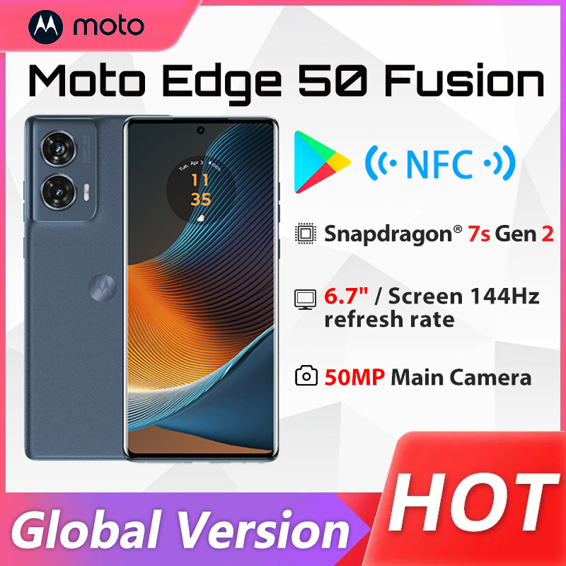 Global Version Motorola Moto Edge 50 Fusion 5G 6.7'' SmartPhone 50MP Camera Snapdragon 7s Gen 2 65W Fast Charger ESim ราคา 12,189 บาท*ส่งฟรี