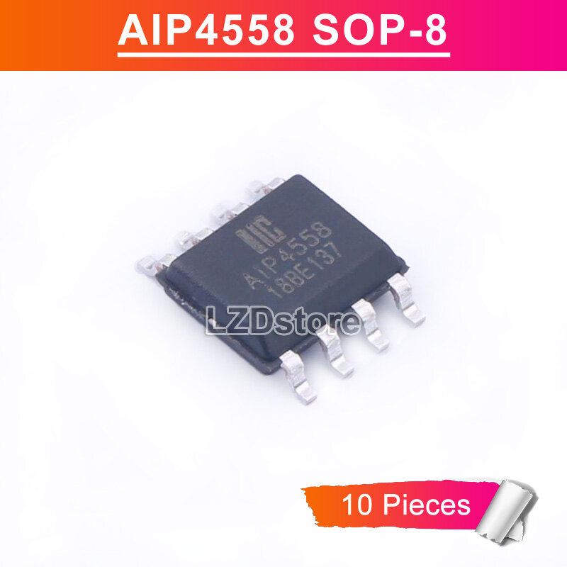 10 chiếc chip khuếch đại hoạt động kép aip4558 aip 4558 sop8 aip4558s sop-8 smd ic chính hãng mới