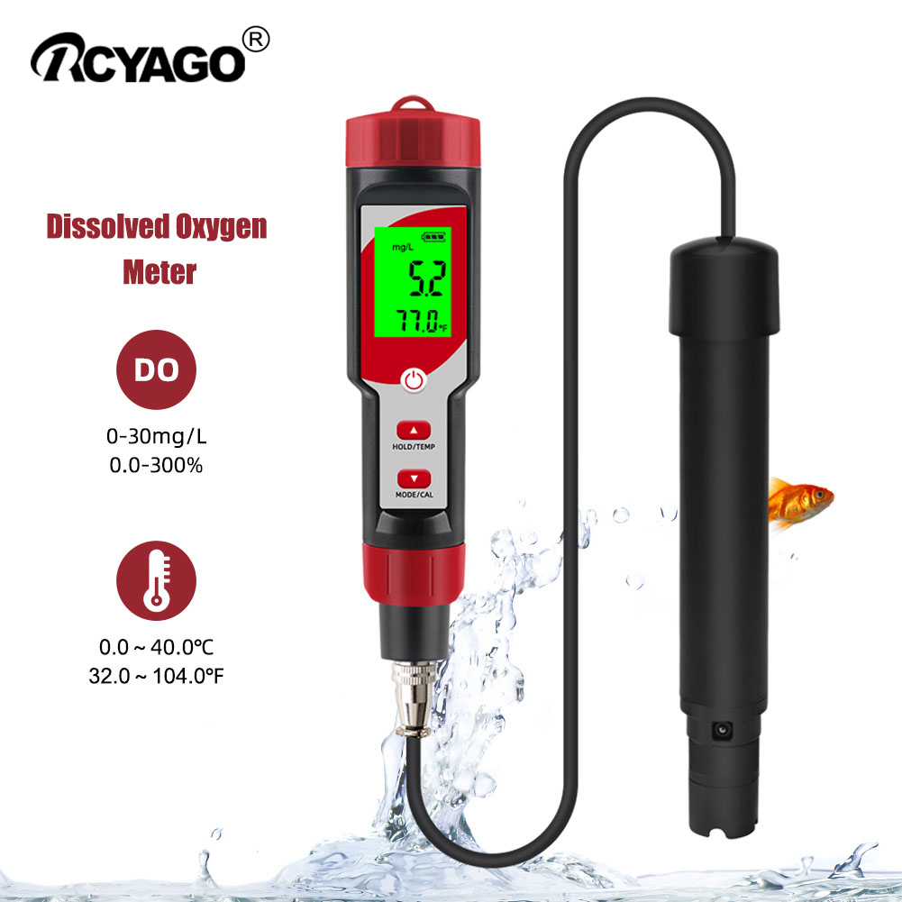 RCYAGO Dissolved oxygen meter DO9100S portable detector Fish pond aquaculture water quality detection Dissolved oxygen meter ราคา 2,209 บาท*ส่งฟรี