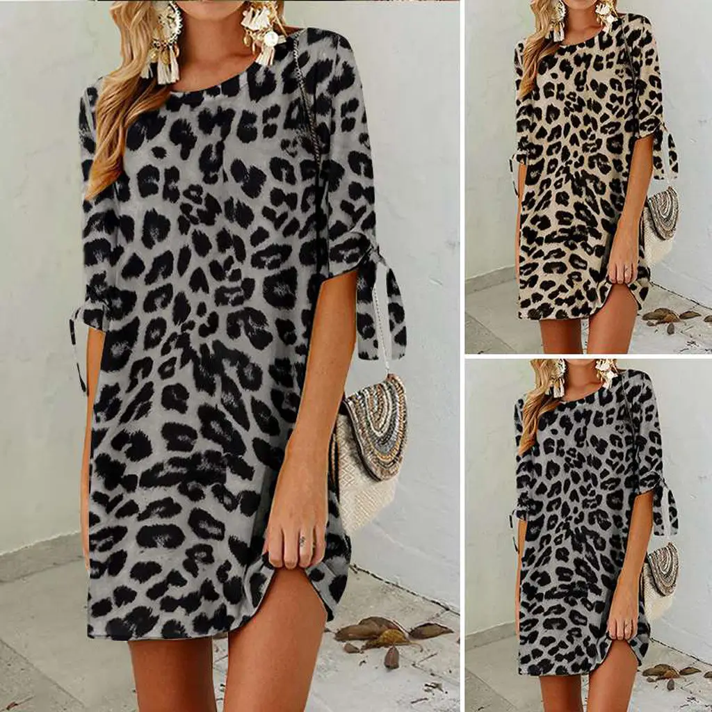 leopard dress casual
