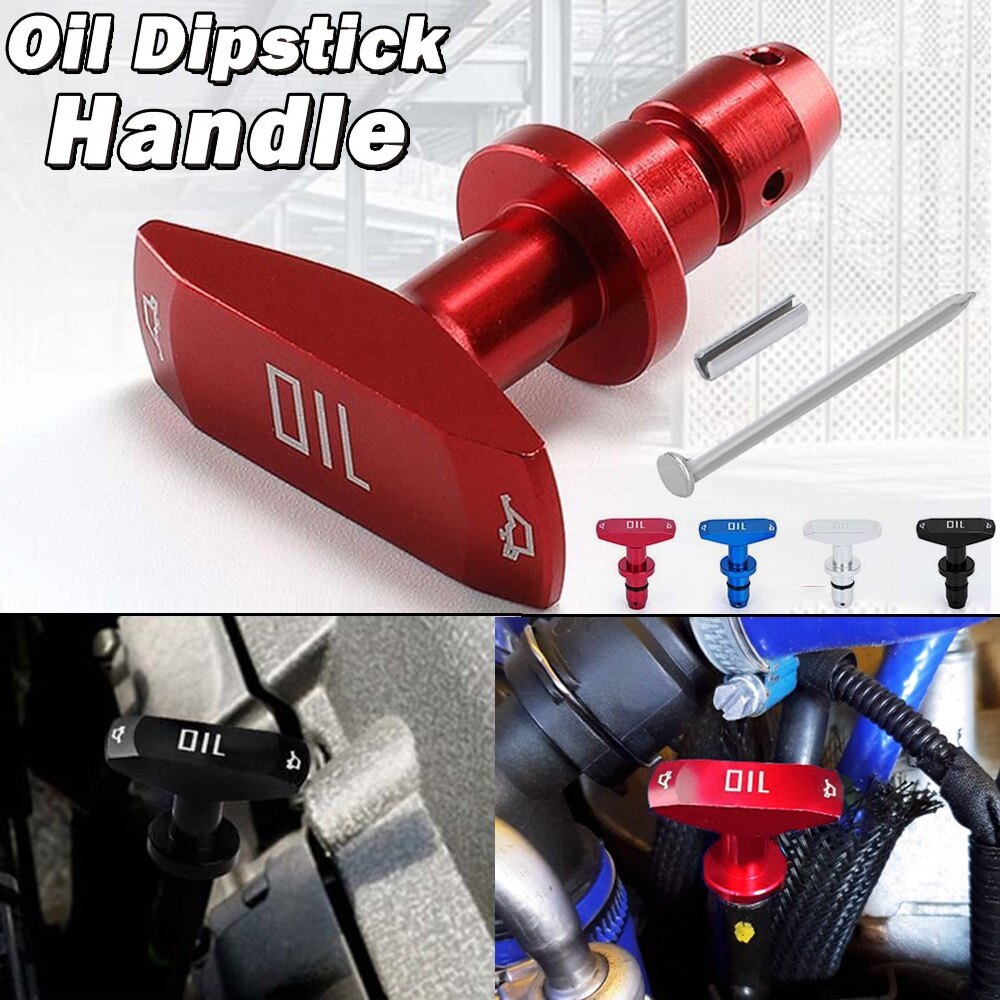 Lensent Universal Car Oil Dipstick Pull Handle Engine Oil Pullhandle Aluminum Billet Auto Replacement Modification Decoration PERODUA HONDA TOYOT ﻿ ราคา 79 บาท*ส่งฟรี