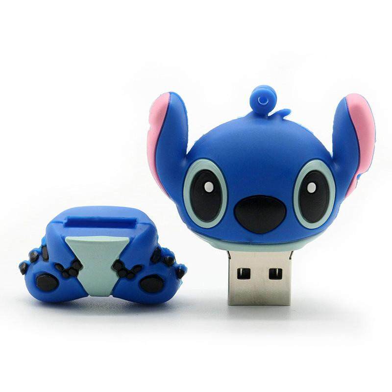 Shidaizhou Clé USB 2.0 haute vitesse en silicone Design cartoon Stitch Bleu 32 Go 