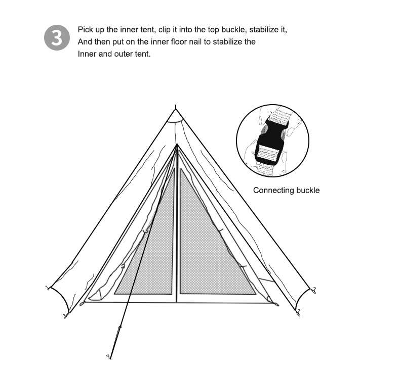 CAMELCROWN Camel Outdoor Camping Indian Tent Portable Folding Large Pyramid Cotton Tent Rainproof · v25