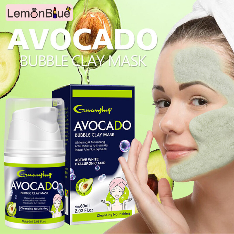 Gambar LemonBlue Avocado Bubble Facial Masks Deep Purifying Masque Deep Pore Clean   Blackhead r Rich Foam Facial Cleansing Masks Avocado Bubble Facial Masks Deep Purifying Masque Deep Pore Clean   Blackhead Remove