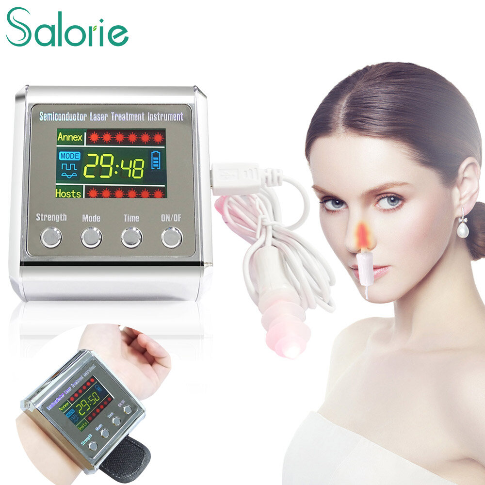 Salorie Household 650nm Laser Physiotherapy Wrist Diode LLLT for Diabetes Hypertension Treatment Diabetic Watch Laser Sinusitis ราคา 899 บาท*ส่งฟรี
