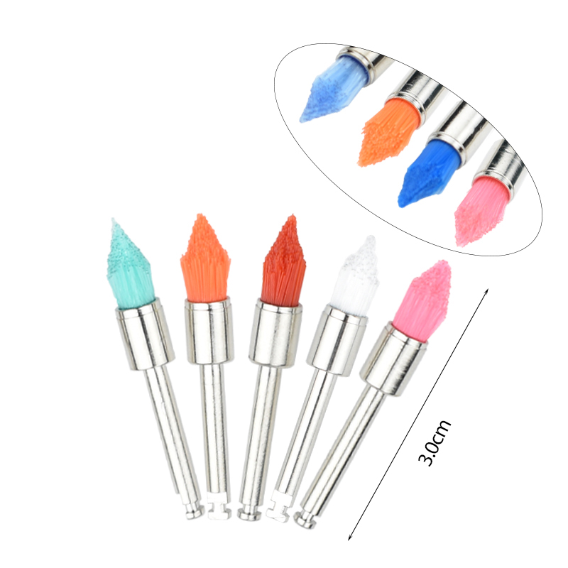 100Pcs đánh bóng răng Bàn Chải loại then cài Đánh Bóng Bàn Chải Được Sử Dụng Cho Loại Bỏ Vết Và Đánh Bóng dụng cụ nha khoa