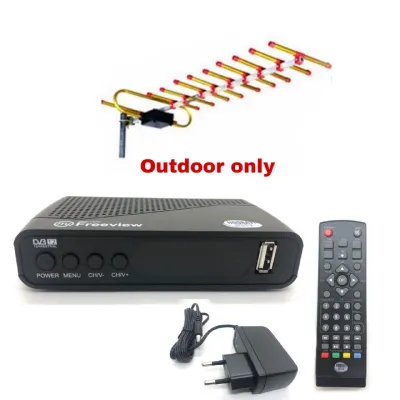 FREEVIEW MYTV DVB-T2 Digital Receiver Decoder Tv Box Free HDMI Cable MYTV Myfreeview Decoder Full Set Combo With Antenna UHF TV Decoder Dekoder MY TV DVB T2 Digital Signal HDTV Receiver DVB T2 Support all Malaysia Channels (4)