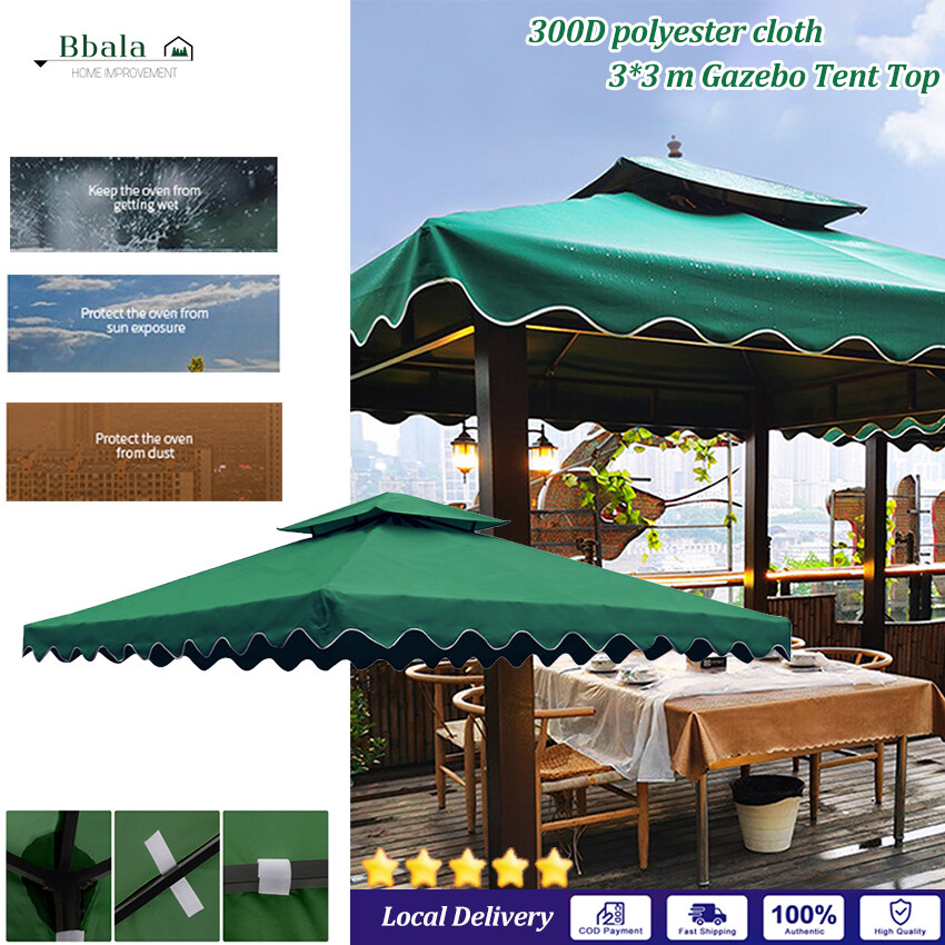 ⚡️Fast Delivery⚡️ 3*3m Gazebo Tent Top, Outdoor UV Protection Sunscreen Tent Top, Can Be Used For Garden Patio Patio Wedding Outdoor Events ราคา 1,270 บาท*ส่งฟรี