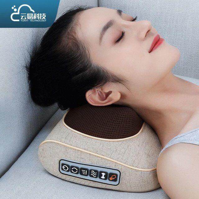 Gambar Massage pillow massage neck waist cervical spine massager whole body electric neck home cushion head massage chair