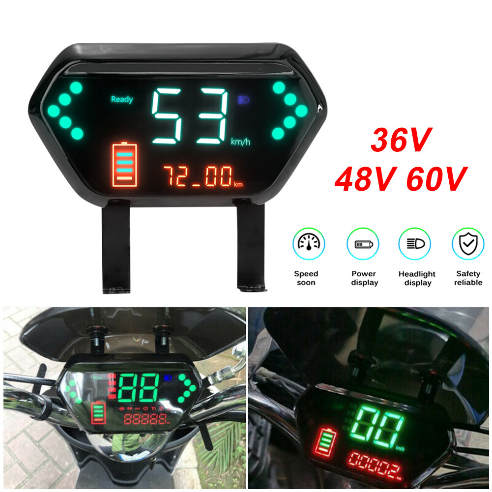 Jpk【bán chạy】xe đạp điện Màn hình LCD 36V 48V 60V với đồng hồ tốc độ đo đường pin đèn báo rẽ 72V cho Bộ điều khiển pha