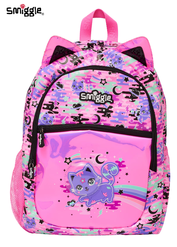 Smiggle đi Balo cổ điển mèo kiểu học sinh Dễ thương cặp đi học cho tiểu học