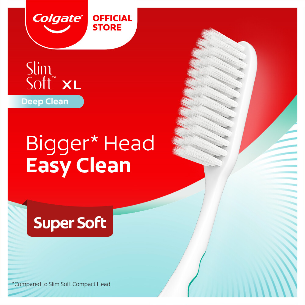 Gambar Colgate SlimSoft Deep Clean XL Toothbrush Valuepack 3s (Soft) [Buy 2 Free 1]