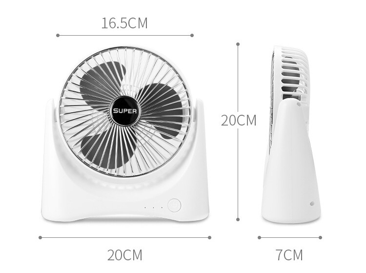 120° Desktop Fan USB Rechargeable 4000mAh Smart Intelligent Home