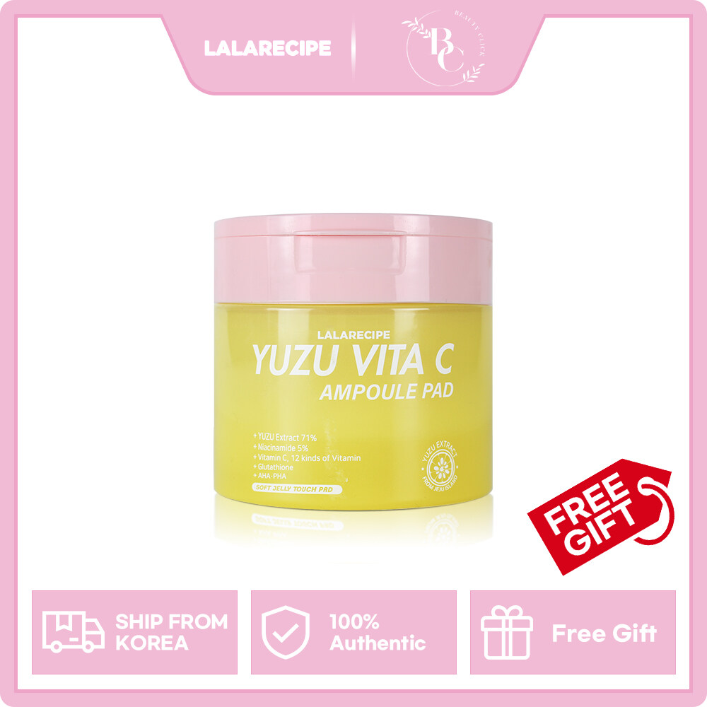 [Lalarecipe] Yuzu Vita-C Ampoule pad 80 tờ | thuần chay | tàn nhẫn miễn phí | xác thực | k-beauty | Hàn Quốc chăm sóc da | Collagen | sáng | Vitalizing