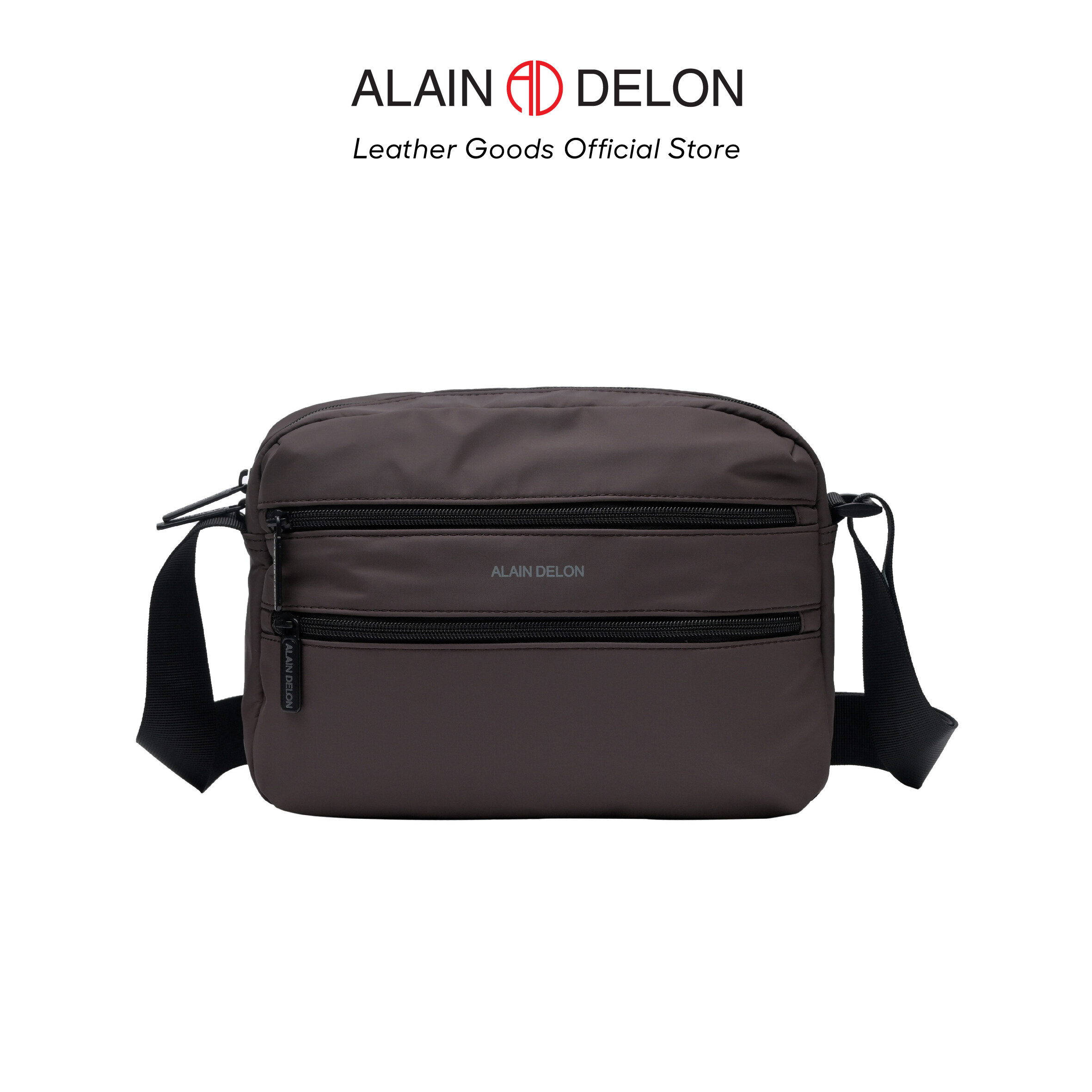 ALAIN DELON MEN STYLISH SOFT NYLON HORIZONTAL MESSENGER BAG