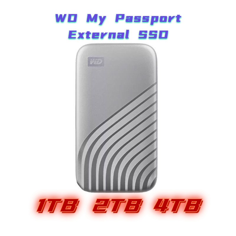 WD My Passport External SSD 1TB 2TB 4TB Gen2 NVMe-Based High-Performance Portable Hard Drive Silver For Creators Travelers ราคา 1,999 บาท*ส่งฟรี