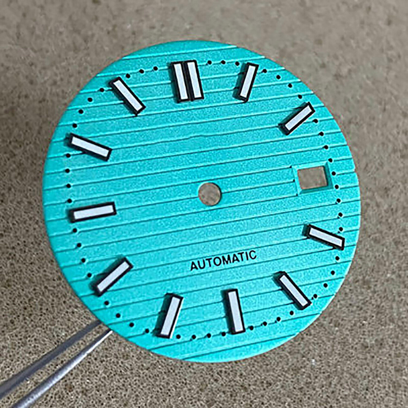 Đồng Hồ Mặt Đồng Hồ 30.5MM Kim Đồng Hồ Dạ Quang Màu Xanh Lá Cây Cho Đồng Hồ NH35 NH36 Chuyển Động Với Logo S