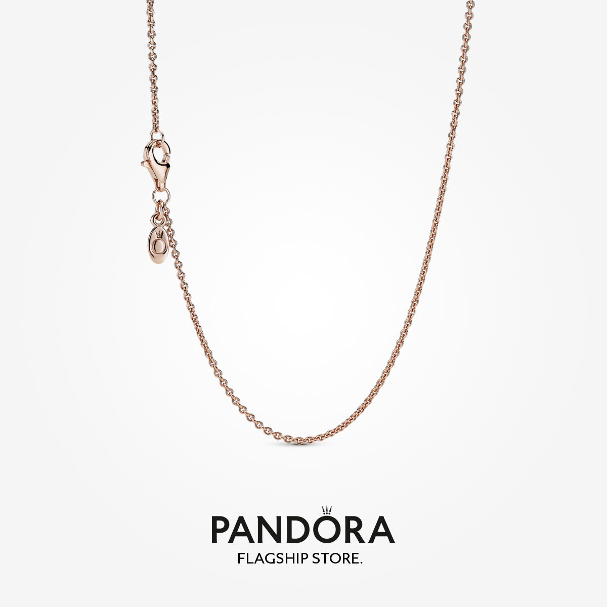 Pandora 14k Rose Gold Plated Classic Cable Chain Necklace (90cm