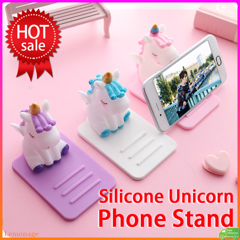 [Hàng có sẵn] silicon mềm Giá để điện thoại giá đỡ điện thoại kỳ lân dễ thương khung giá để bàn chống trượt 4 góc cho điện thoại/máy tính bảng
