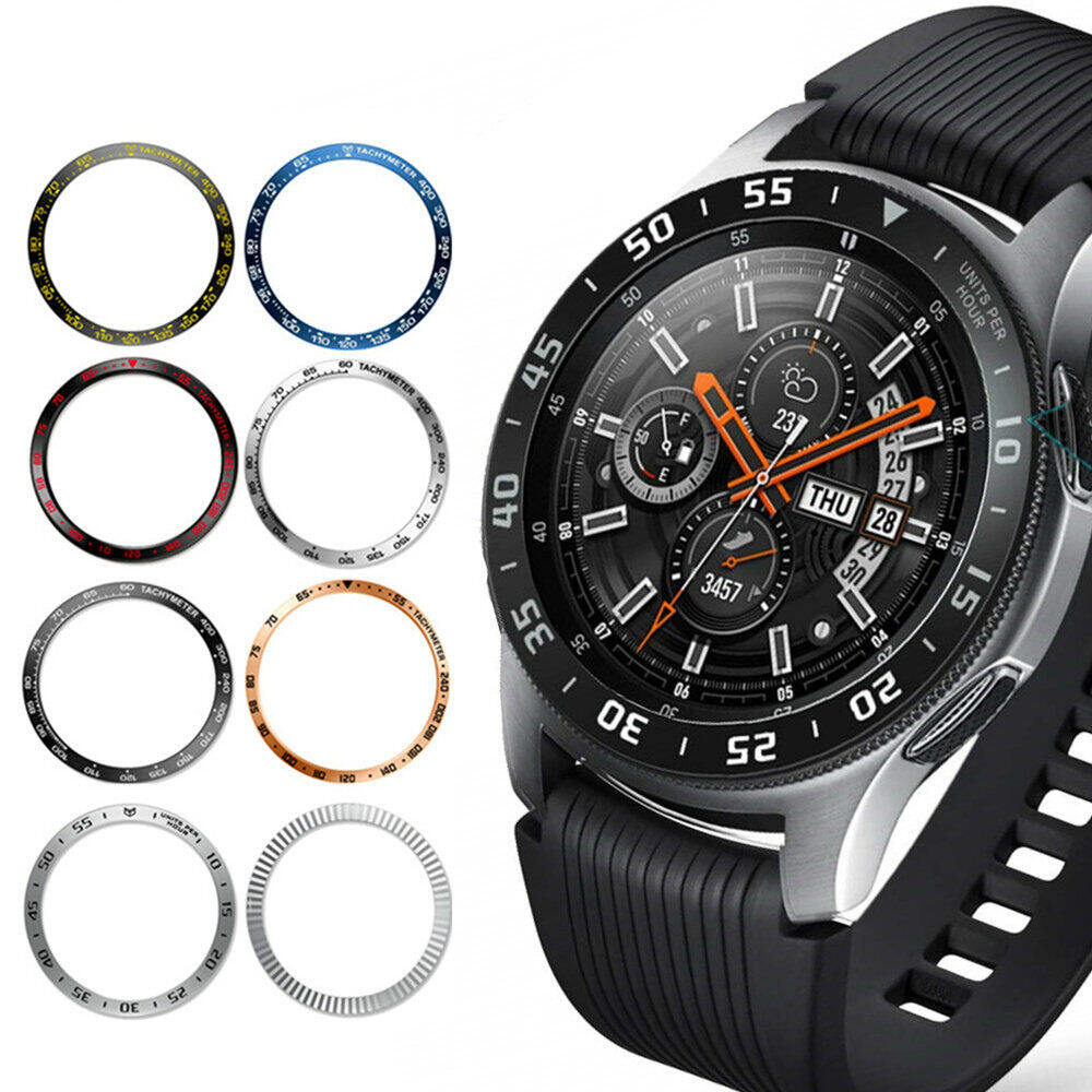 Ốp Kim Loại Mới Cho Samsung Galaxy Watch 46Mm 42Mm Ốp Gear S3 Frontier/Ốp Có Vòng Viền Dính Thể Thao Cổ Điển Phụ Kiện Đồng Hồ Thông Minh Bằng Kim Loại Chống Xước