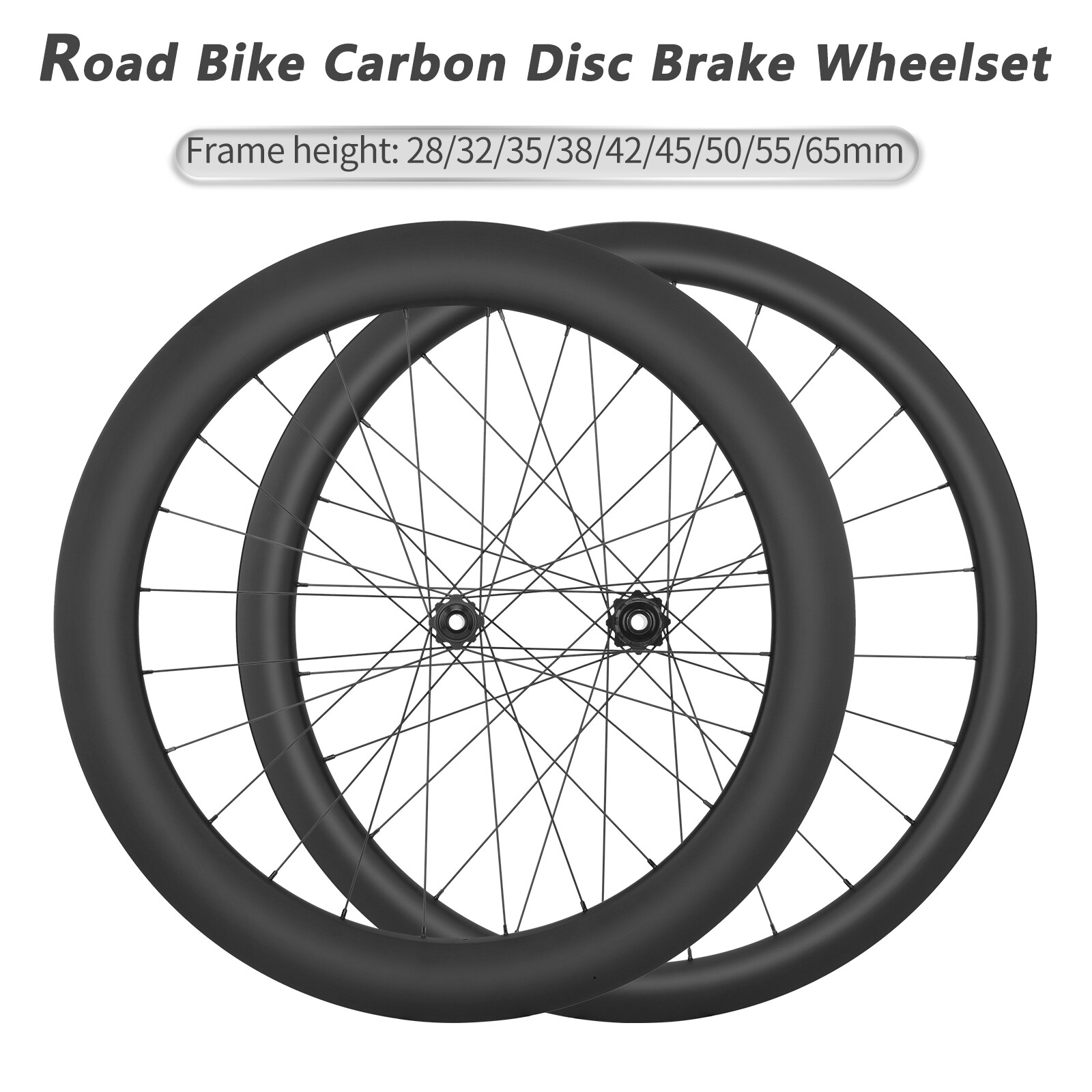 Xe đạp đường trường 700C Carbon wheelset 45mm 55mm 65mm 50mm rim 4 vòng bi 24 lỗ trục xuyên phanh đĩa Carbon fibre siêu nhẹ Bộ bánh xe cho 8 9 10 11 12 tốc độ