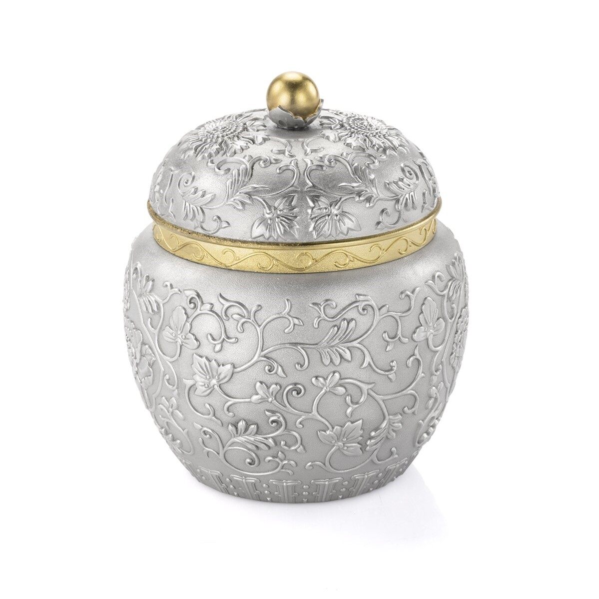 Gambar Royal Selangor Straits Expression Collection Pewter Peony Tea Caddy Gift