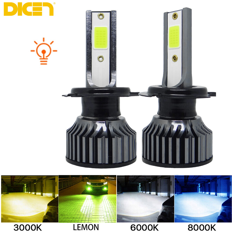 Dicn 2 bóng đèn led h1 h3 h4 h7 bóng đèn pha led h8 h9 h11 hb3 9005 hb4 9006 bóng đèn xe hơi 72w 14000lm 6000k đèn sương mù ô tô 12v