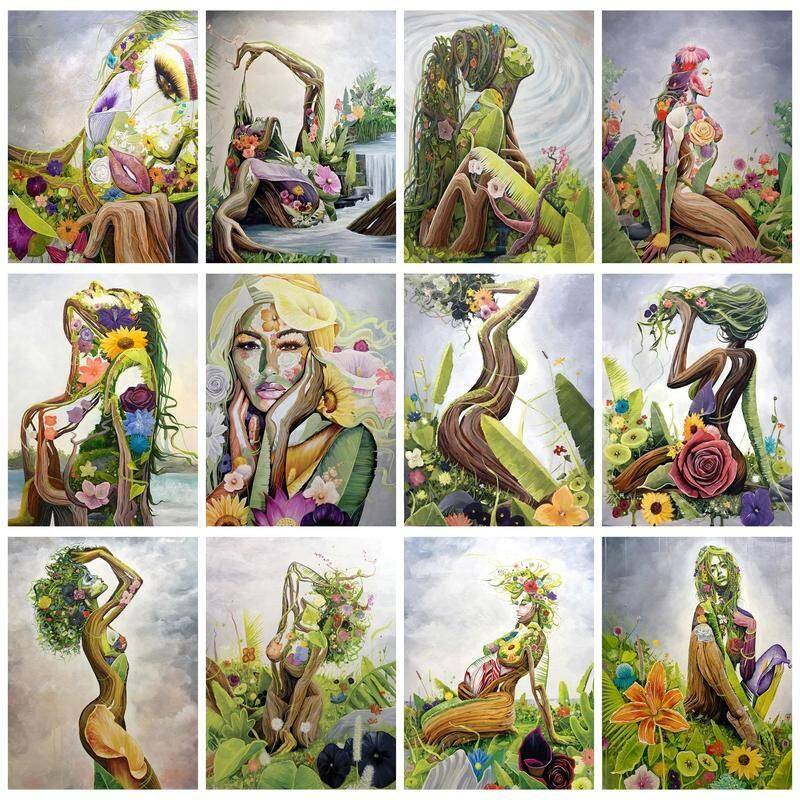 Tranh Vẽ Tự Làm Khung RUOPOTY Tranh Bầu Trời Đầy Sao Van Gogh Theo Số Tranh Acrylic Nghệ Thuật Treo Tường Phong Cảnh Cho Nghệ Thuật Trang Trí Nhà Cửa